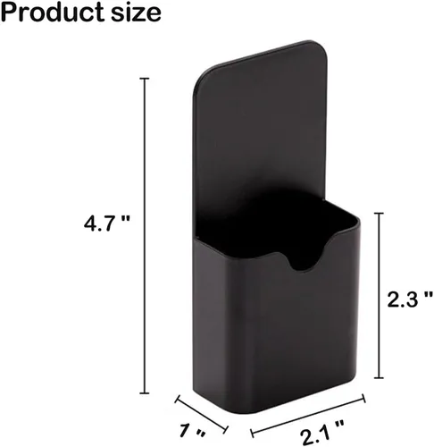 Vista 2 de 2 soportes magnéticos para rotuladores, almacenamiento magnético para lápices para aula, casillero en casa, color negro (QX163)