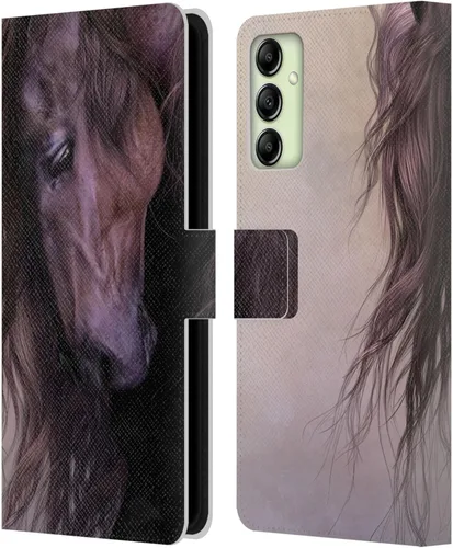 Vista 158 de Head Case Designs Officially Licensed Laurie Prindle A Morgan Christmas Western Stallion Leather Wallet Case Compatible with Samsung Galaxy A07 4G