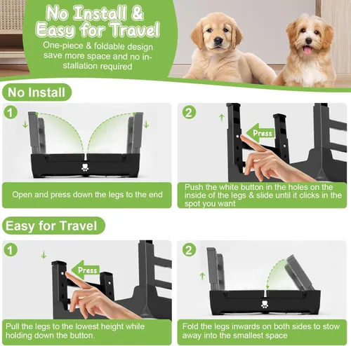 Vista 12 de Tazones elevados con alturas ajustables, soporte elevado con 2 cuencos de acero inoxidable, comedero plegable antideslizante para perros medianos