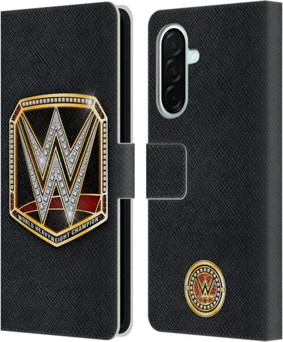 Vista 234 de Head Case Designs Officially Licensed WWE Cruiserweight Champion Title Belts Leather Wallet Case Compatible with Samsung Galaxy A07 4G Campeón