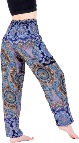 Vista 4 de LOFBAZ Vivid Yoga Harem Pantalones para Mujer Boho Hippie Lounge Pijamas India Beach
