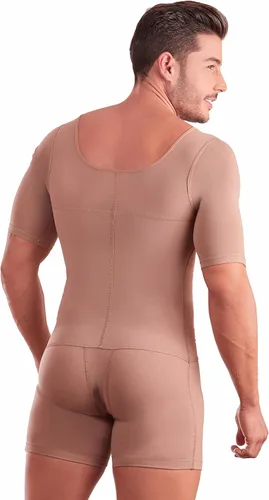 Vista 4 de Fajas para hombres 368 de alta compresión para hombre, faja moldeadora colombiana con control de abdomen, faja moldeadora de cuerpo completo