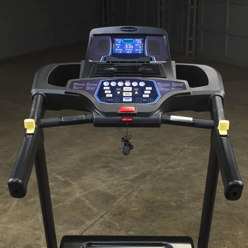 Vista 4 de Endurance by Body-Solid (T150) Cinta de correr inclinada para correr y caminar, capacidad de peso de 400 libras, máquina de correr con motor