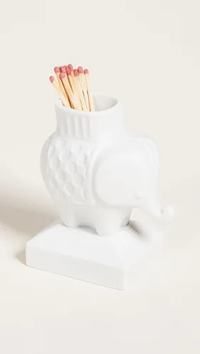 Vista 2 de Jonathan Adler Elephant Match Strike, Blanco