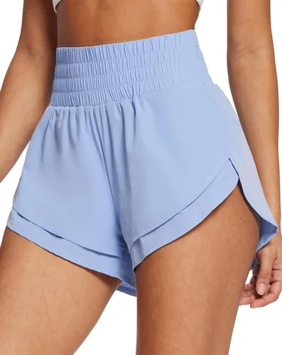 Vista 14 de baleaf Pantalones cortos de entrenamiento de 3 pulgadas para mujer, de cintura alta, atléticos, con forro, ligeros, de secado rápido A-Negro