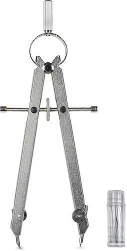 Vista 5 de ALVIN, Brújula y divisor de arco, punta de pivote, modelo 494, brújula ideal para dibujo e ingeniería de geometría, herramienta de dibujo