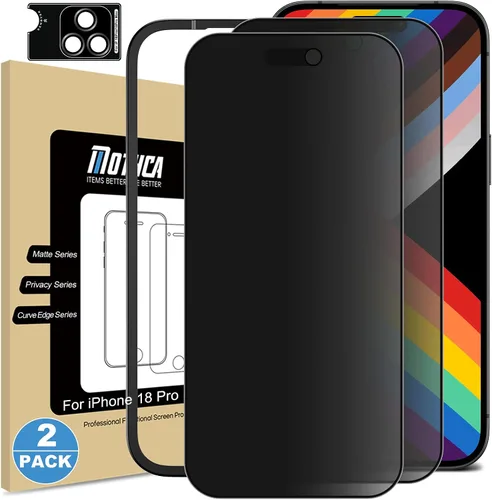 Vista 8 de Mothca Paquete de 2 protectores de pantalla de vidrio mate para iPhone 15 [6.1 pulgadas] + 2 protectores de lente de cámara, antirreflejos