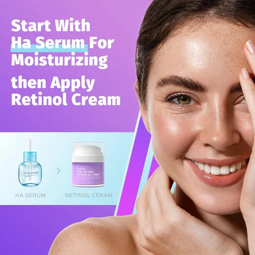 Vista 5 de Zealsea Set de refuerzo y renovación de hidratación: suero de ácido hialurónico al 2% y crema de retinol antienvejecimiento revitalizan