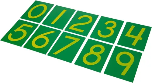 Vista 3 de Adena Montessori Cuenta matemáticas de madera, números de papel de lija con caja para niños pequeños, material matemático de desarrollo temprano
