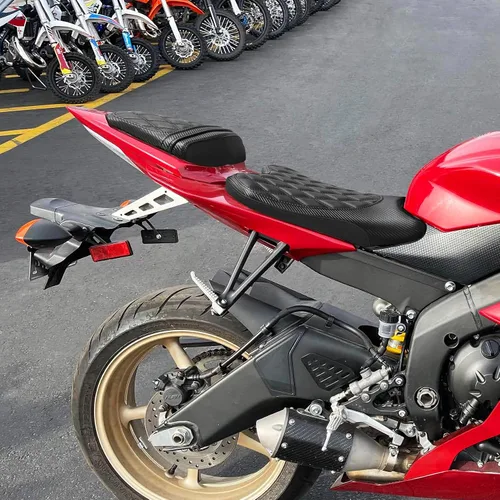 Vista 7 de Cojín de asiento del pasajero para Yamaha YZF R6 YZF-R6 2006-2007 (01#negro)