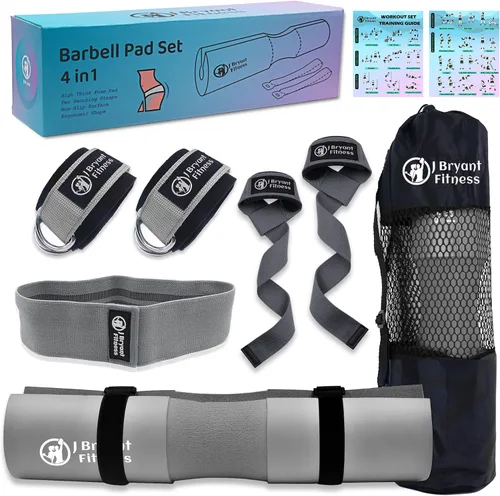 Vista 10 de Set de almohadillas para mancuerna J Bryant con 2 correas para los tobillos para máquinas de cable, banda de resistencia para la cadera, correas