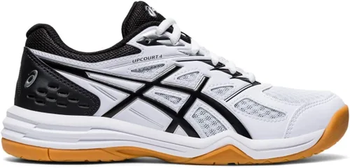 Vista 4 de ASICS Upcourt - Zapatos de voleibol escolares de 4 grados para niños, BlancoNegro
