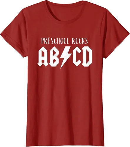 Vista 34 de Preschool Rocks Teacher Back to School ABCD Rock First Day T-Shirt Asphalt Grey