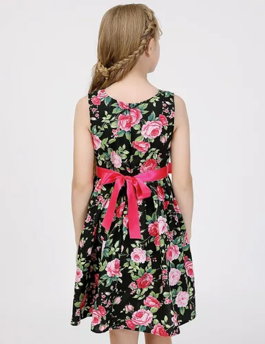 Vista 63 de Vestido de verano para niña, de algodón, con diseño floral