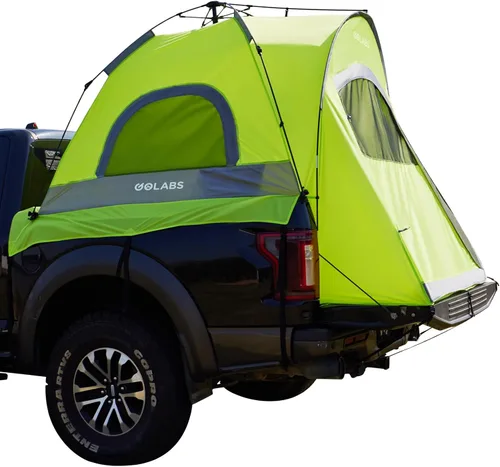 Vista 10 de Golabs Truck Bed Tent, 5-6 Ft Camping Tent, Easy Setup by Pre-Attached Pole Azul