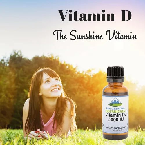 Vista 4 de Pure Mountain Botanicals Gotas líquidas de vitamina D3 de 5000 UI (125 mcg) - Gotas Kosher D3 en aceite MCT, sin OMG, sin gluten, sin sabor, 177