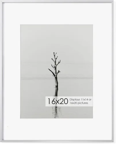Vista 115 de Fun Memories Marco de Fotos A2 Negro, Marcos de Póster de Metal de Alta Gama de 16.5 x 23.5 pulgadas para Pared, Marco de Fotos A2 con Paspartú A3