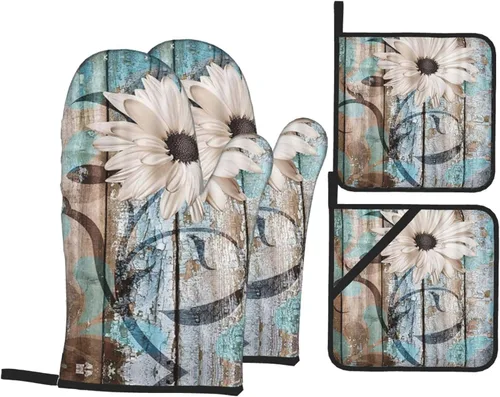 Vista 14 de Paquete de 2 soportes para macetas rústicas de margaritas con bucles para colgar, juego de agarraderas para decoración de concurso, encimera