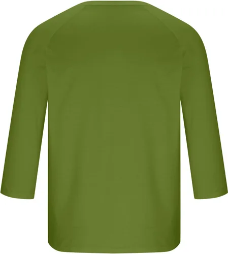 Vista 4 de Ctreela Camiseta Henley de manga 3/4 para hombre, estilo casual, ajustada, color sólido, manga larga, camiseta de béisbol