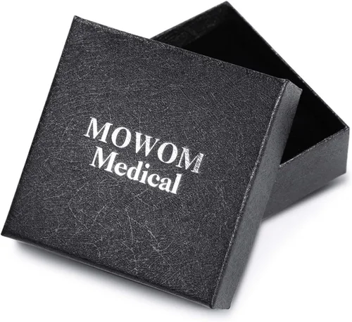 Vista 6 de MOWOM Medical - Pulsera de silicona con grabado personalizado, con identificación, alerta médica, pulsera ajustable para hombres, mujeres, niños