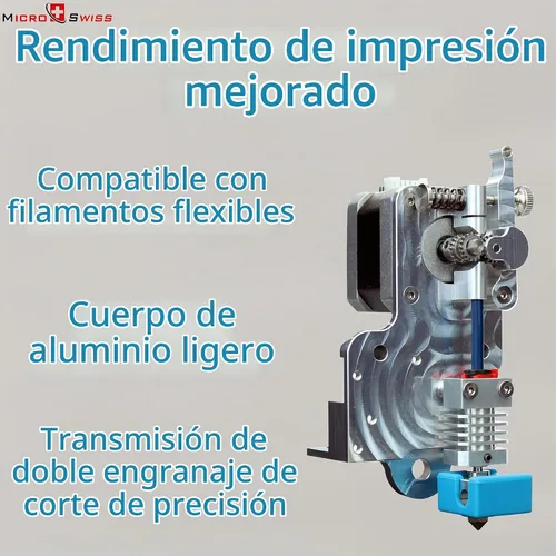 Vista 4 de Extrusora de accionamiento directo Microswiss para impresoras Creality CR-10 / Ender 3