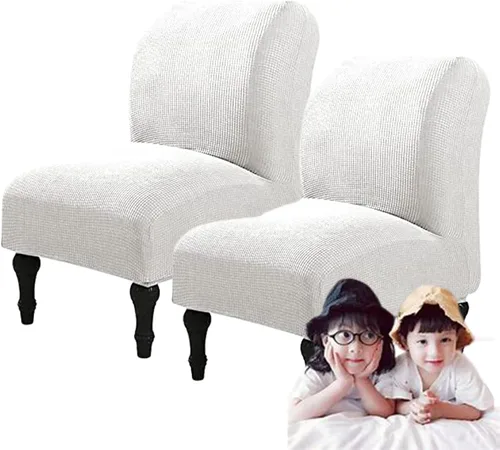 Vista 79 de Fundas elásticas para silla sin brazos, extraíbles y lavables, de elastano jacquard sin reposabrazos, protector de muebles para sala de estar, Verde