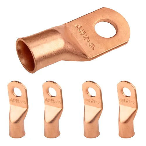 Vista 73 de SELTERM - 5 terminales de anillo resistentes para cable de batería, calibre 1/0 AWG, pernos de 1/2 pulgadas, terminales de calibre 0, ojales