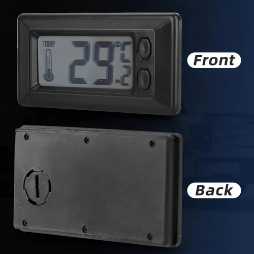Vista 3 de Mini Coche Digital Interior Pantalla LCD Medidor de Temperatura Termómetro Negro