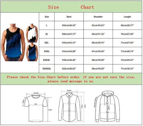 Vista 4 de EELHOE Mens Tank Tops True Comfort Sleeveless Breathable Classic Fit Sport Graphic Casual Shirt Fashion Soft Vest