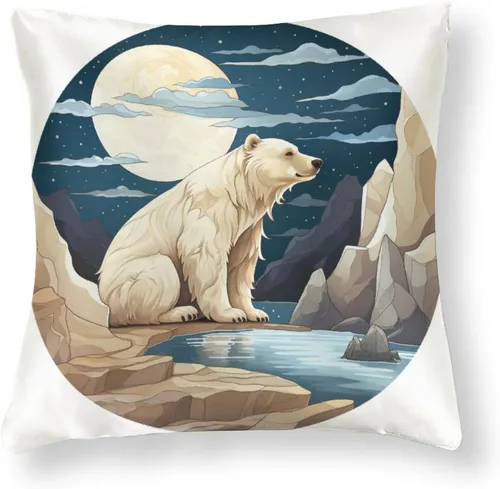 Vista 8 de Fundas de almohada cuadradas de satén rústico de dibujos animados con cremallera de 16 x 16 pulgadas, fundas de almohada para sofá, muebles