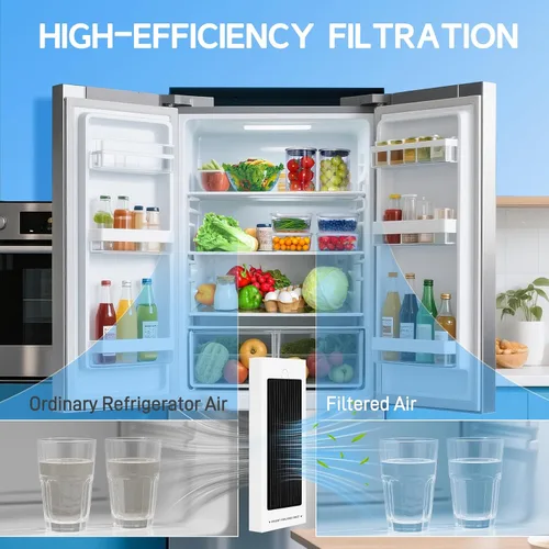 Vista 5 de Funmit - Filtro de aire para refrigerador, reemplazo compatible con Frigidaire PAULTRA Pure Air Ultra y Electrolux EAFCBF, reemplaza 242061001