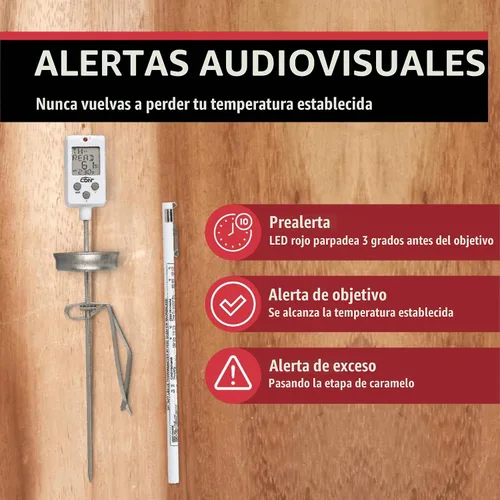 Vista 4 de Termómetro para dulces y frituras CDN TCG400, 1, Blanco
