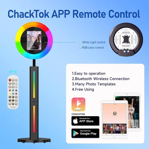 Vista 2 de Cabina de fotos portátil extraíble para Ipad 10.2 pulgadas, 10.9 pulgadas, 11 pulgadas, 12.9 máquina de cabina instantánea con aplicación