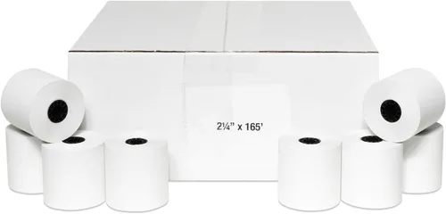 Vista 10 de Papel térmico de 1 3/4 pulgadas (44 mm) x 220 pies (50 rollos)