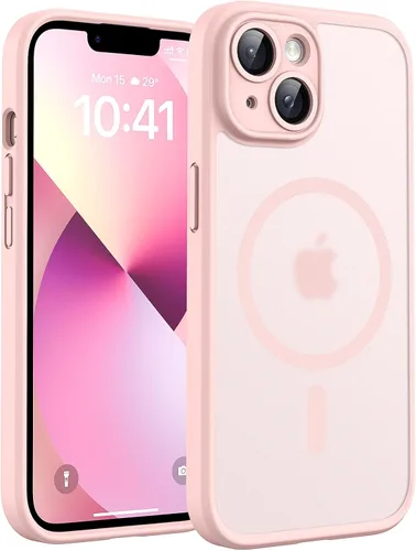 Vista 112 de TOCOL Funda para iPhone 11, compatible con Magsafe, protección completa de cámara, imanes integrados, protección contra caídas, funda translúcida