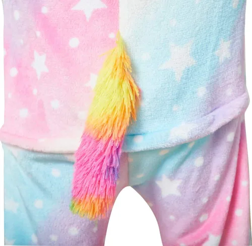 Vista 5 de HQFURS Mono de unicornio para niños pijama de animales para cosplay disfraz unisex de Halloween