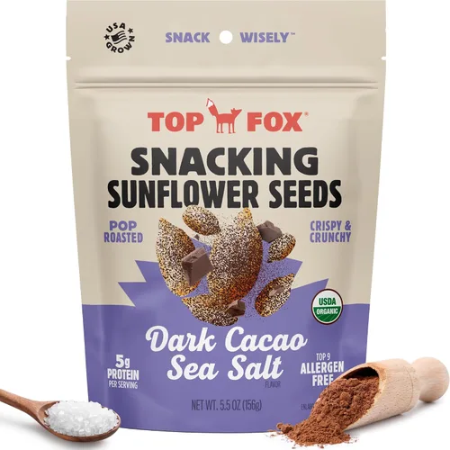 Vista 9 de Top Fox Snacks Ranch - Semillas de girasol para comer (5.5 onzas, paquete de 6) – Aperitivos amigables con la dieta cetogénica, aperitivos sin