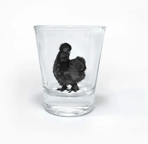 Vista 8 de WIRESTER Vaso de chupito de 1.5 onzas con base pesada, vaso de chupito transparente para whisky, vodka - Basset Hound Dog