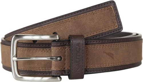 Vista 2 de Nautica Cinturón de cuero superpuesto casual para hombre