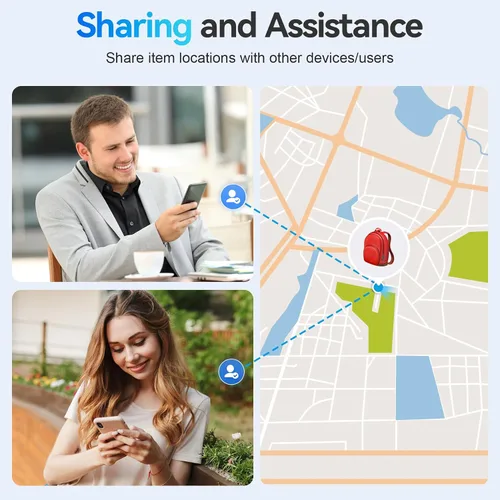 Vista 6 de Etiquetas de seguimiento de aire para Android o iOS, etiquetas inteligentes de aire de doble sistema, paquete de 4, compatibles con iOS Find My