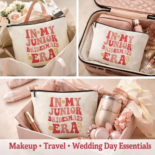 Vista 4 de Bolsa de maquillaje para regalos de sóftbol, regalo inspirador para los amantes del sóftbol, ideal para mamá, abuela, hermana, compañera de trabajo