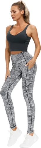 Vista 6 de The Gym People Pantalones deportivos gruesos de tiro alto, con bolsillos y control de abdomen, leggings para entrenar, correr, hacer yoga, para mujer