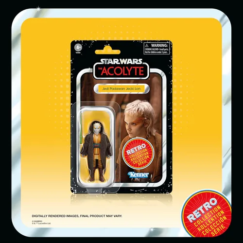 Vista 6 de STAR WARS Retro Collection The Acolyte - Paquete múltiple de figuras de acción coleccionables de 3.75 pulgadas, paquete de 6