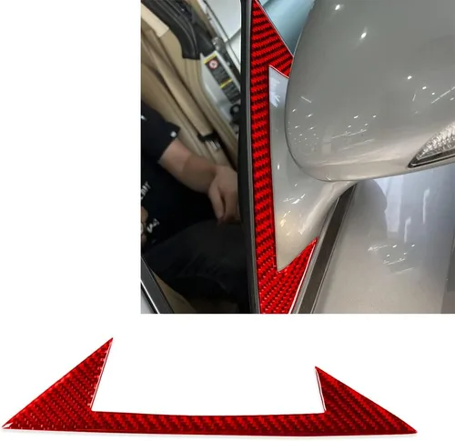 Vista 25 de ontto Accesorios de coche Fibra de carbono Exterior Cuerpo Frente Decoración Pegatinas Fit para Mercedes-Benz CLS C219 2004-2009 Negro