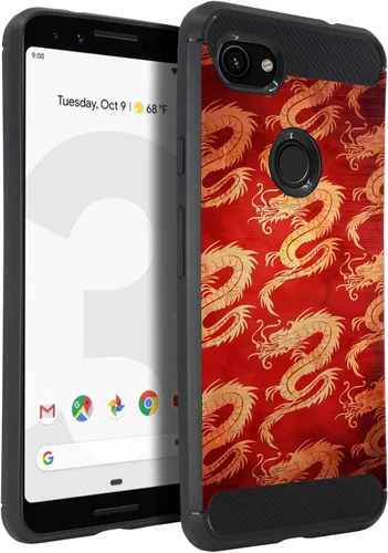Vista 25 de CasesOnDeck - Funda compatible con Google Pixel 3A (2019) - Funda de TPU con patrón pictórico, flexible, delgada y elegante (astronauta)