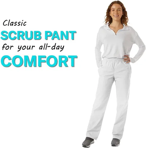 Vista 6 de Pantalón médico unisex, pantalones de uniforme médico clásicos ultra suaves, pantalones de cintura elástica, pantalones médicos y pantalones cargo