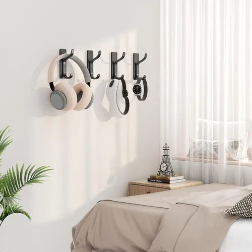 Vista 5 de pickpiff Ganchos adhesivos de pared para colgar en la puerta, gancho de metal para colgar toallas, bolso, bata, mochila, chaqueta, ropa, para baño