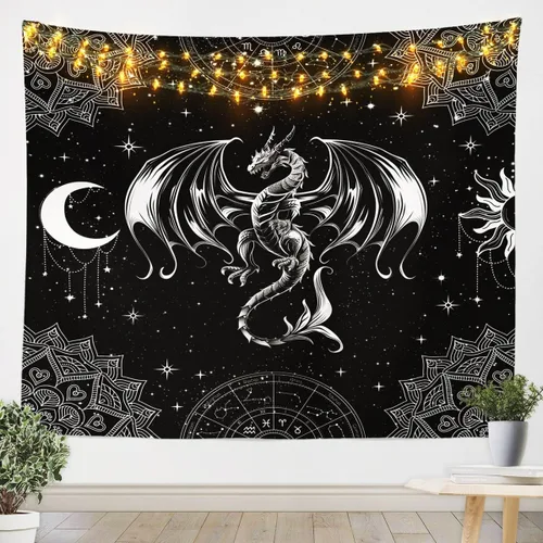 Vista 15 de Castle Fairy Tapiz con estampado de leopardo, guepardo africano, tapices para colgar en la pared de la habitación, piel de animal salvaje gris