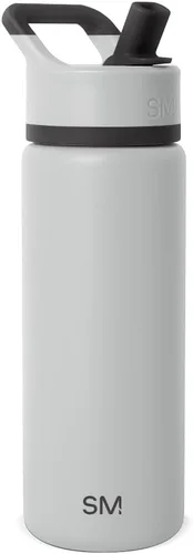 Vista 86 de Simple Modern botella de agua con tapa con pajita, termo de acero inoxidable con aislamiento al vacío, reutilizable, sin BPA, sin fugas