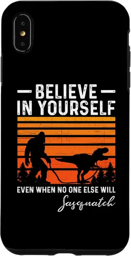 Vista 7 de Funda divertida para iPhone 15 Bigfoot Sasquatch Tyrannosaurus Rex Believer